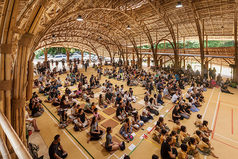 Bambusdesign  Beeindruckende Sporthalle aus Bambus  Lilli Green