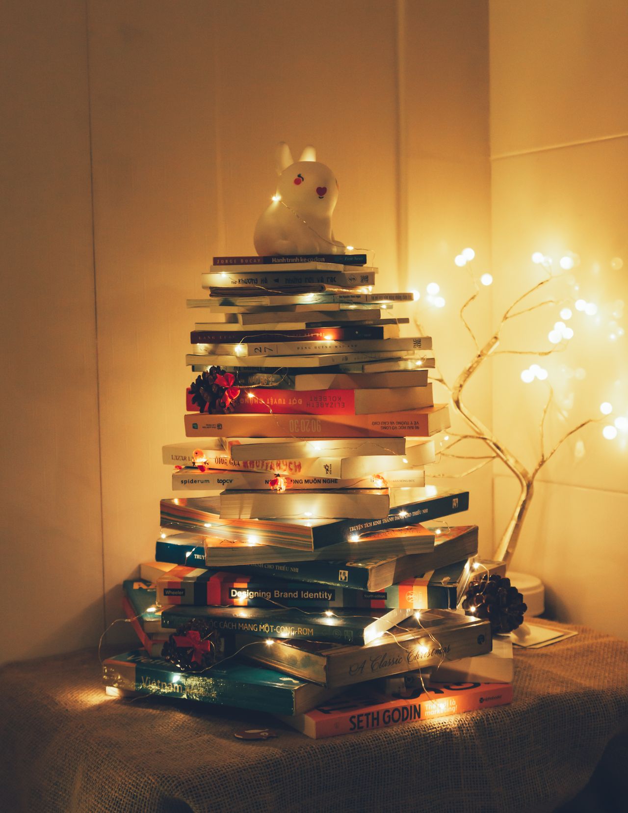 Weihnachtsbaum aus Bücher